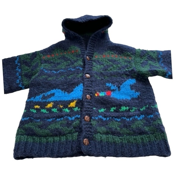 FAB Chunky Knit Wool Sweater With Goose Pattern - Size Small - Picture 2 of 10